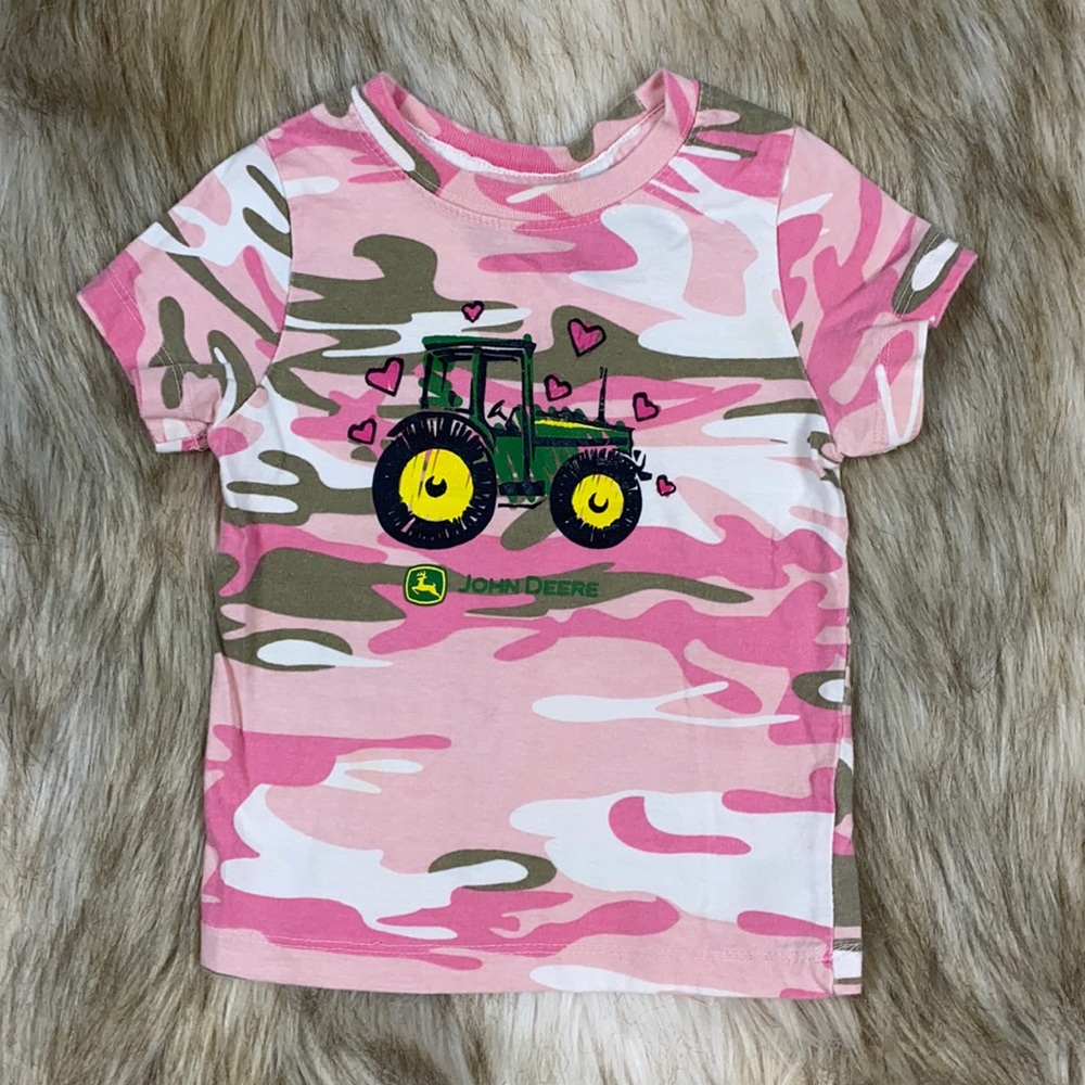 24 Month John Deere Tractor Cameo Short Sleeve Top